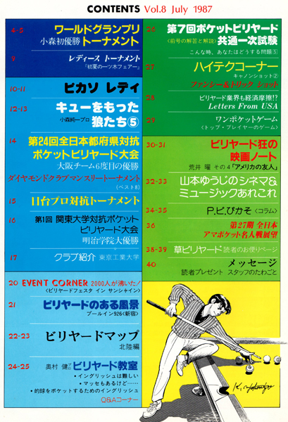 ビリヤード雑誌「ピカソ」 その8 - ノダブロ｜ビリヤード 通販